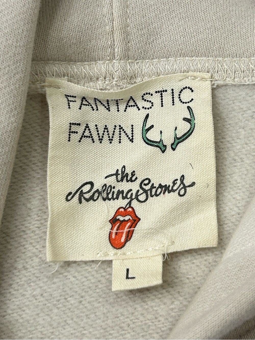 Fantastic Fawn “The Rolling Stones” Oversized Hoodie Pullover Women’s Size Large - Picture 5 of 10